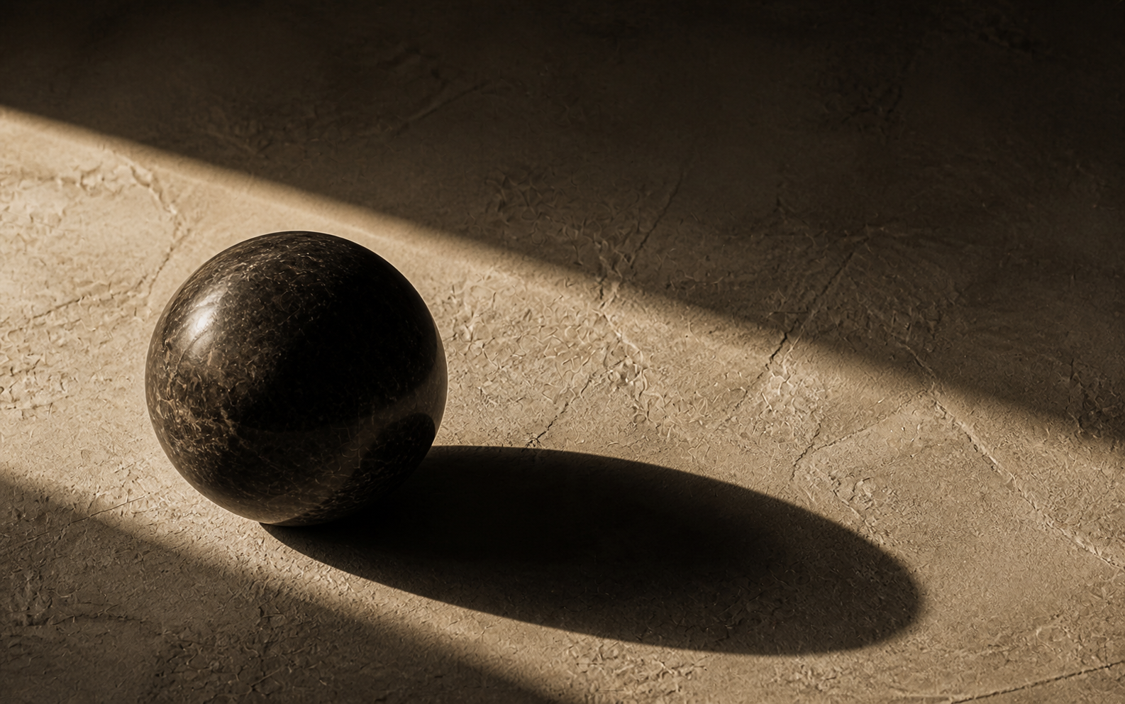 A sphere holding light and shadow